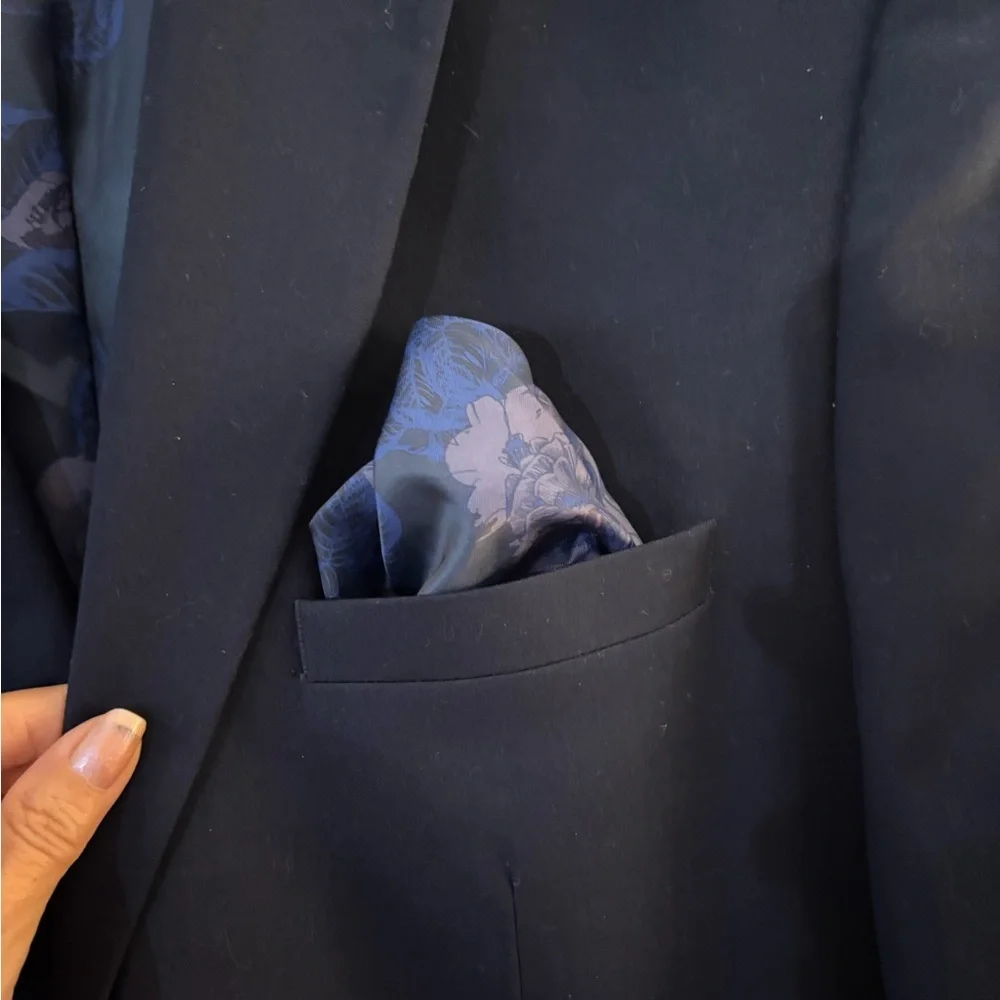 Men's Soul of London Classic Navy Blazer - Modern Single-Breasted Jacket 48R NWT